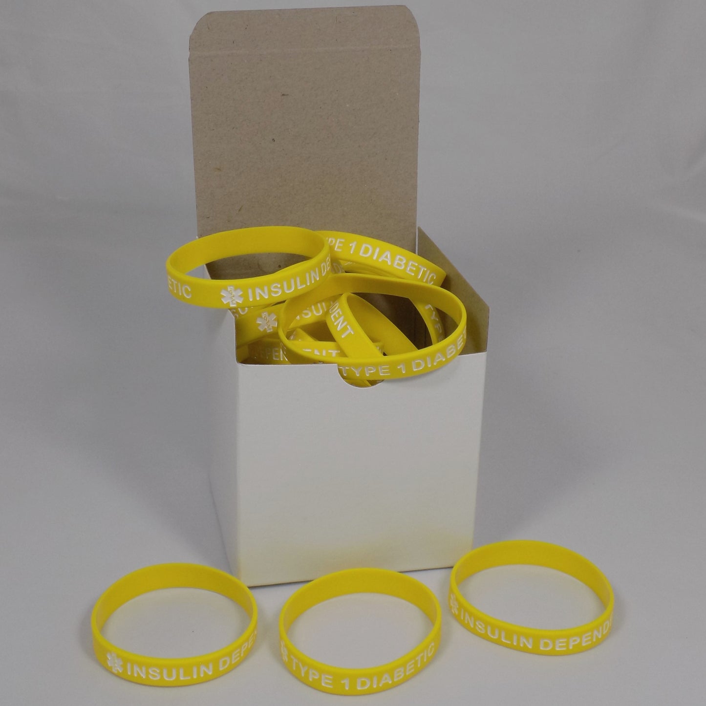 Enhance Patient Safety and Visibility: Type 1 Diabetic Medical Alert Bracelets (25-Pack)