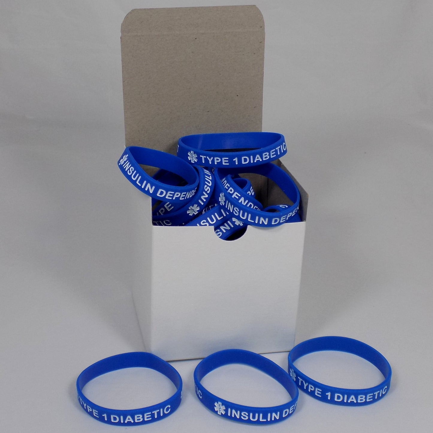 Enhance Patient Safety and Visibility: Type 1 Diabetic Medical Alert Bracelets (25-Pack)