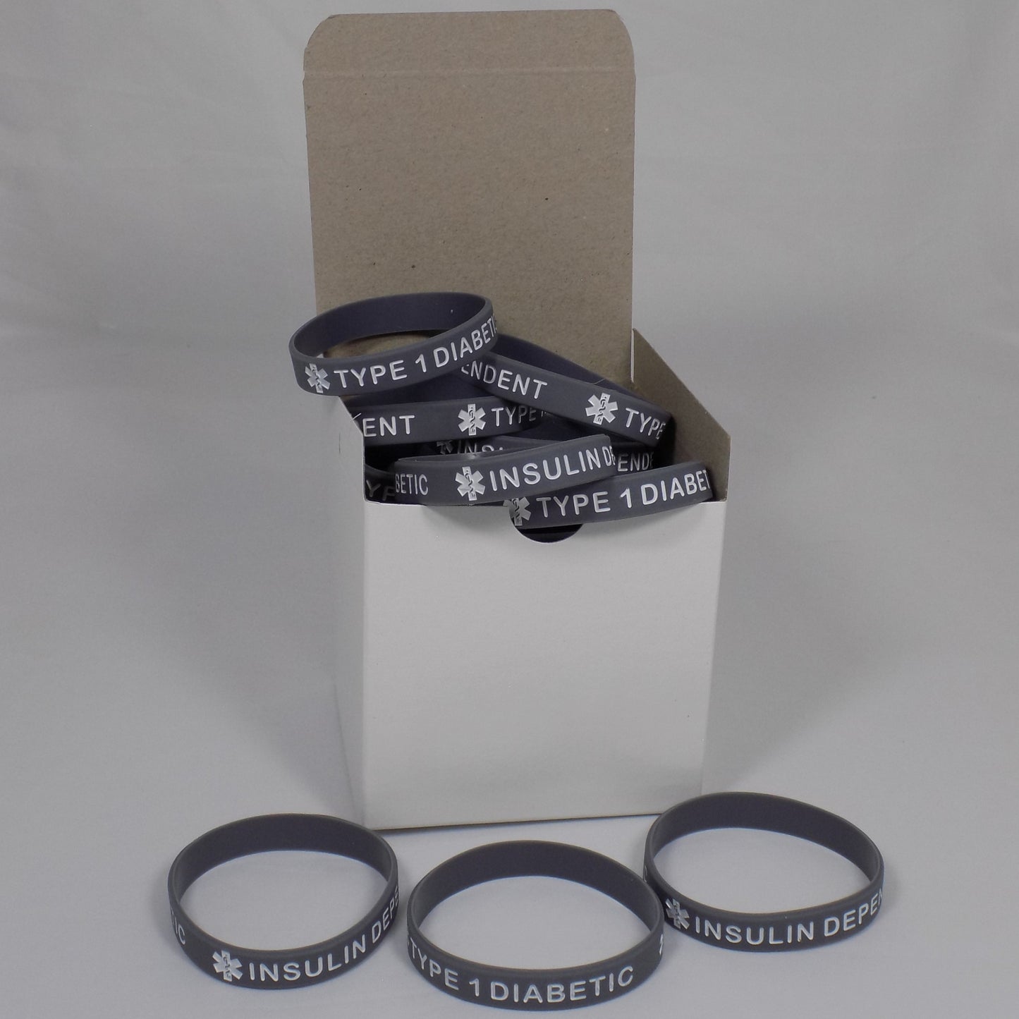 Enhance Patient Safety and Visibility: Type 1 Diabetic Medical Alert Bracelets (25-Pack)