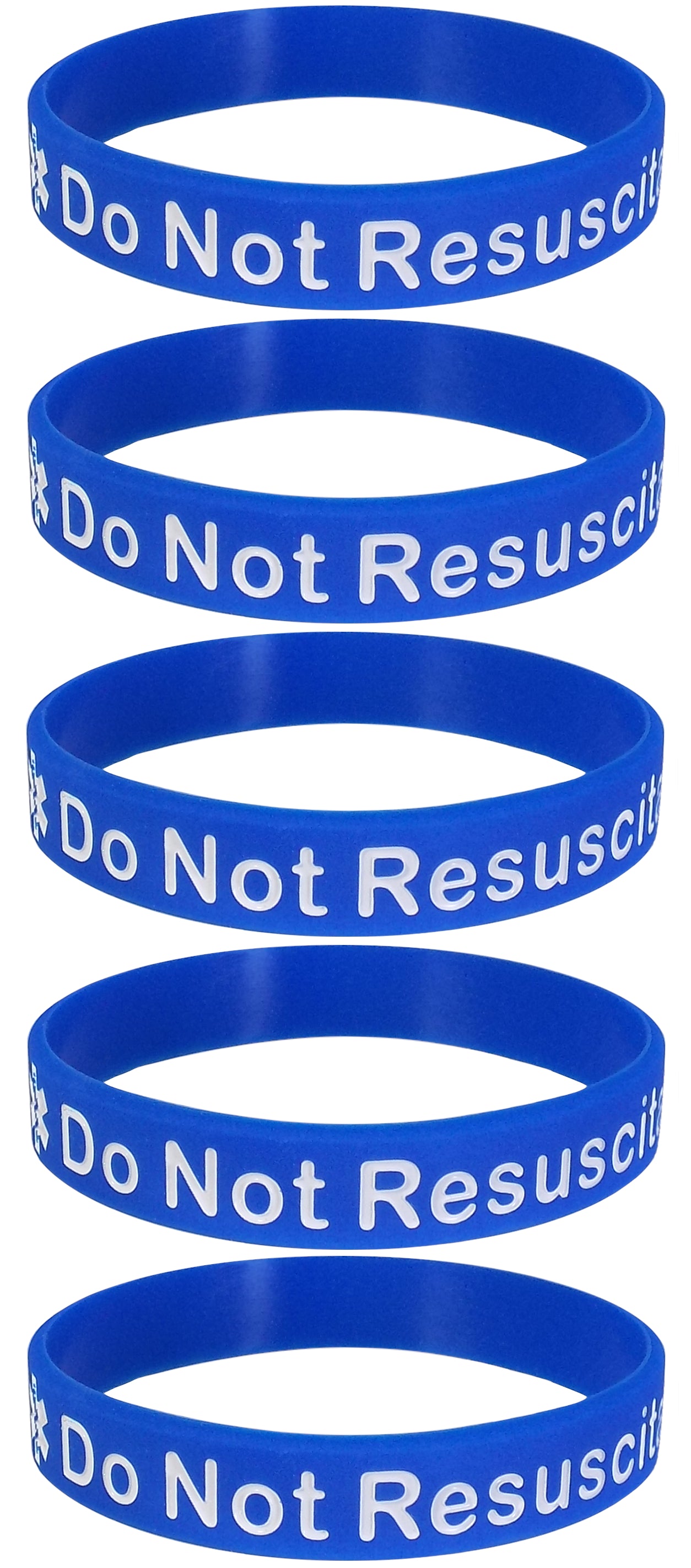 DO NOT RESUSCITATE Medical Alert ID Silicone Bracelet Wristbands