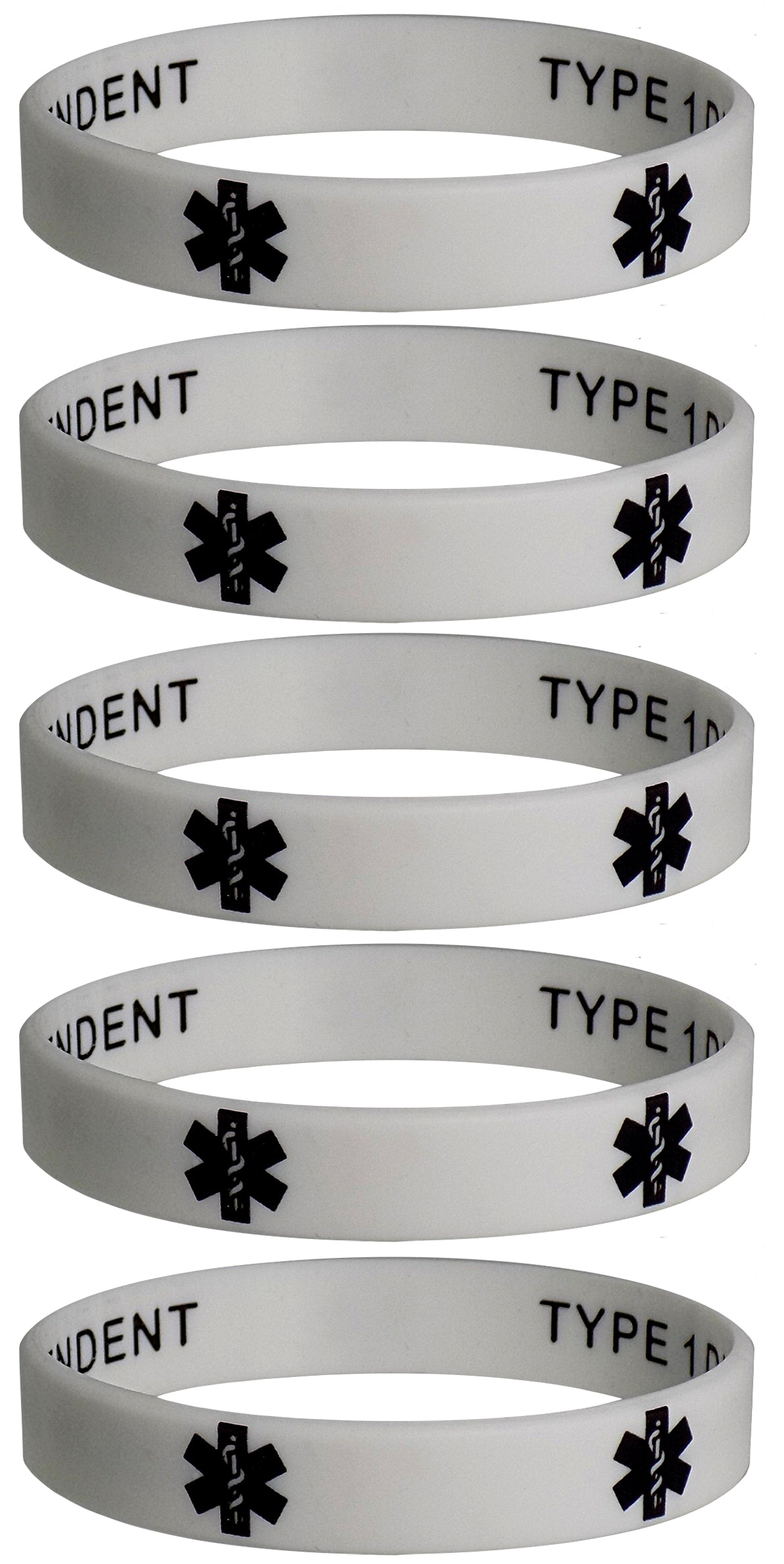 Discreet Protection, Vibrant Style: Type 1 Diabetic Medical Alert Bracelets (5-Pack)