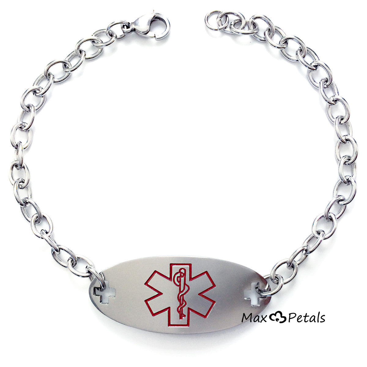 Coumadin Medical Alert ID Stainless Steel Identification Bracelet with 9 Inch Chain